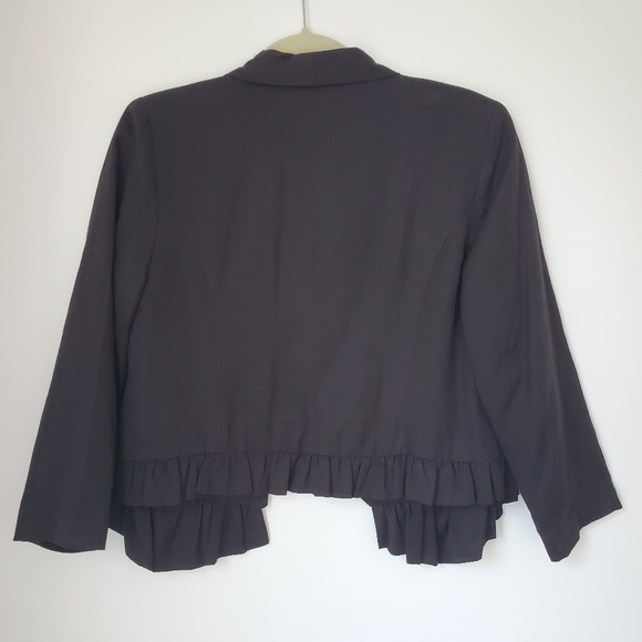 Women Anthropologie Cartonnier Black Blazer - Picture 4 of 7